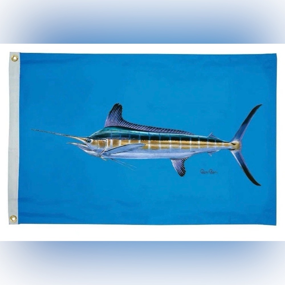 Taylor Made 1923 Nylon 16” x 24”Carey Chen White Marlin Offshore Fish Flag